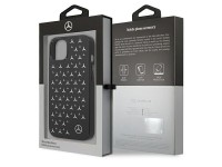 Capa Mercedes com estampa de estrelas prateadas para iPhone 13 mini - Preta Capa Mercedes com estampa de estrelas prateadas para iPhone 13 mini - Preta