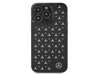 Mercedes Silver Stars Pattern Case for iPhone 13 Pro / iPhone 13 - Black Mercedes Silver Stars Pattern Case for iPhone 13 Pro / iPhone 13 - Black