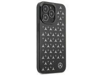 Mercedes Silver Stars Pattern Case for iPhone 13 Pro / iPhone 13 - Black Mercedes Silver Stars Pattern Case for iPhone 13 Pro / iPhone 13 - Black
