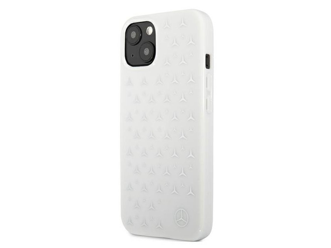 Mercedes Silver Stars Pattern Case for iPhone 13 - White