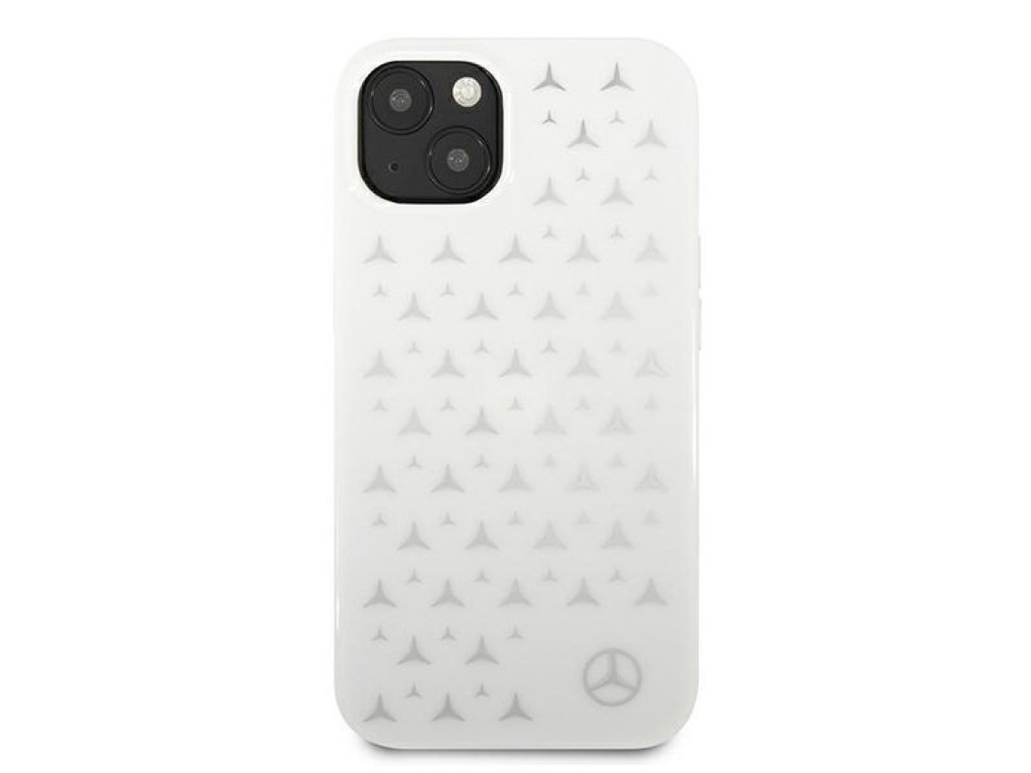Mercedes Silver Stars Pattern Case for iPhone 13 - White