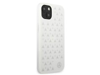 Mercedes Silver Stars Pattern Case for iPhone 13 - White Mercedes Silver Stars Pattern Case for iPhone 13 - White