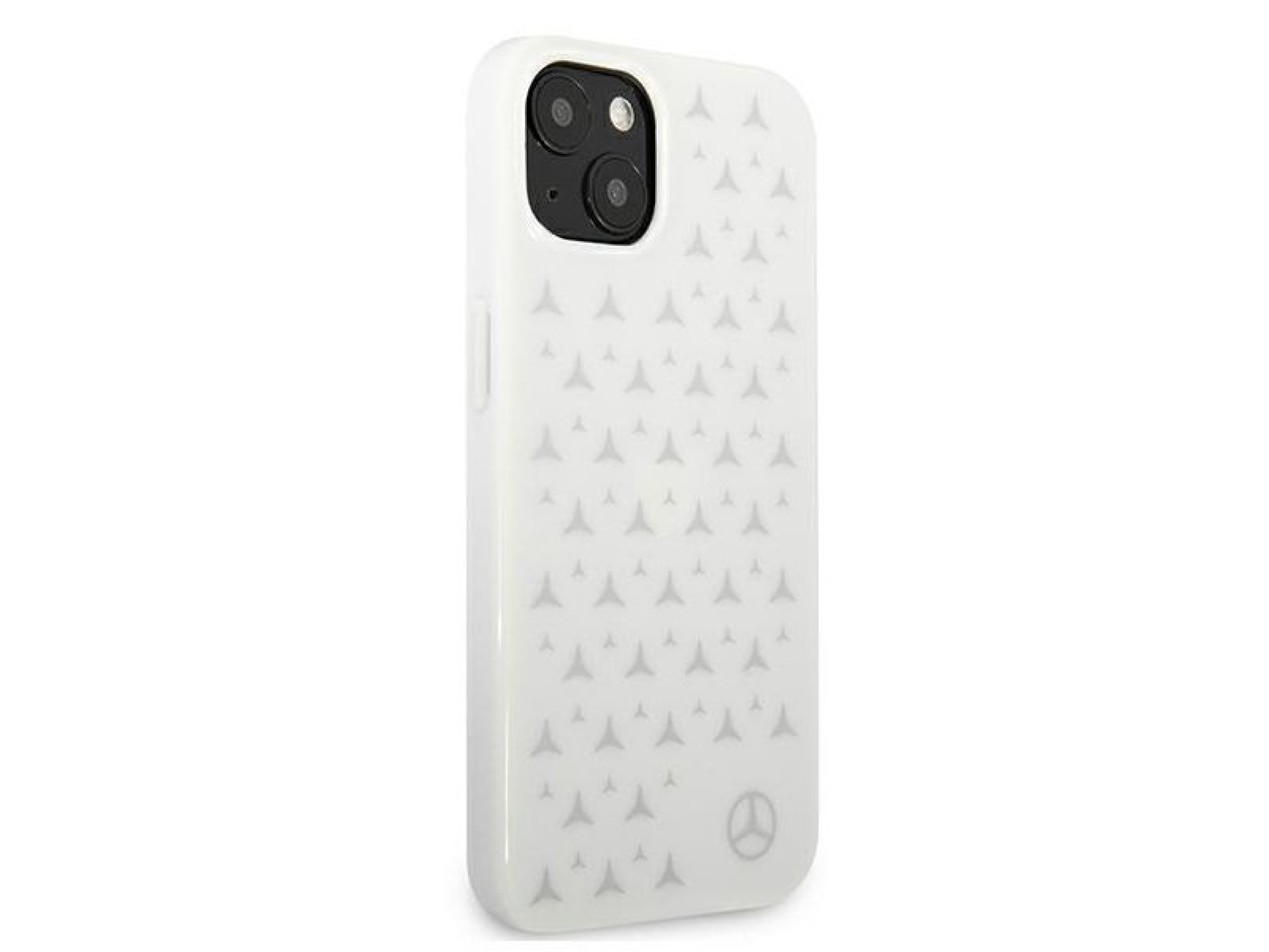 Mercedes Silver Stars Pattern Case for iPhone 13 - White