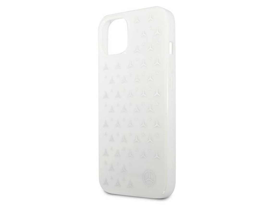 Mercedes Silver Stars Pattern Case for iPhone 13 - White