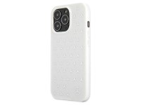 Funda Mercedes con estampado de estrellas plateadas para iPhone 13 Pro Max - Blanca Funda Mercedes con estampado de estrellas plateadas para iPhone 13 Pro Max - Blanca
