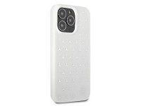 Funda Mercedes con estampado de estrellas plateadas para iPhone 13 Pro Max - Blanca Funda Mercedes con estampado de estrellas plateadas para iPhone 13 Pro Max - Blanca