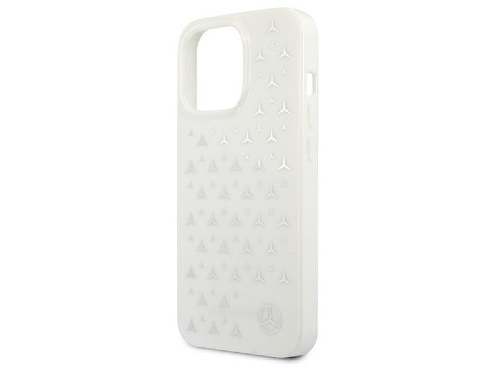 Funda Mercedes con estampado de estrellas plateadas para iPhone 13 Pro Max - Blanca