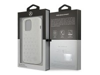 Funda Mercedes con estampado de estrellas plateadas para iPhone 13 Pro Max - Blanca Funda Mercedes con estampado de estrellas plateadas para iPhone 13 Pro Max - Blanca