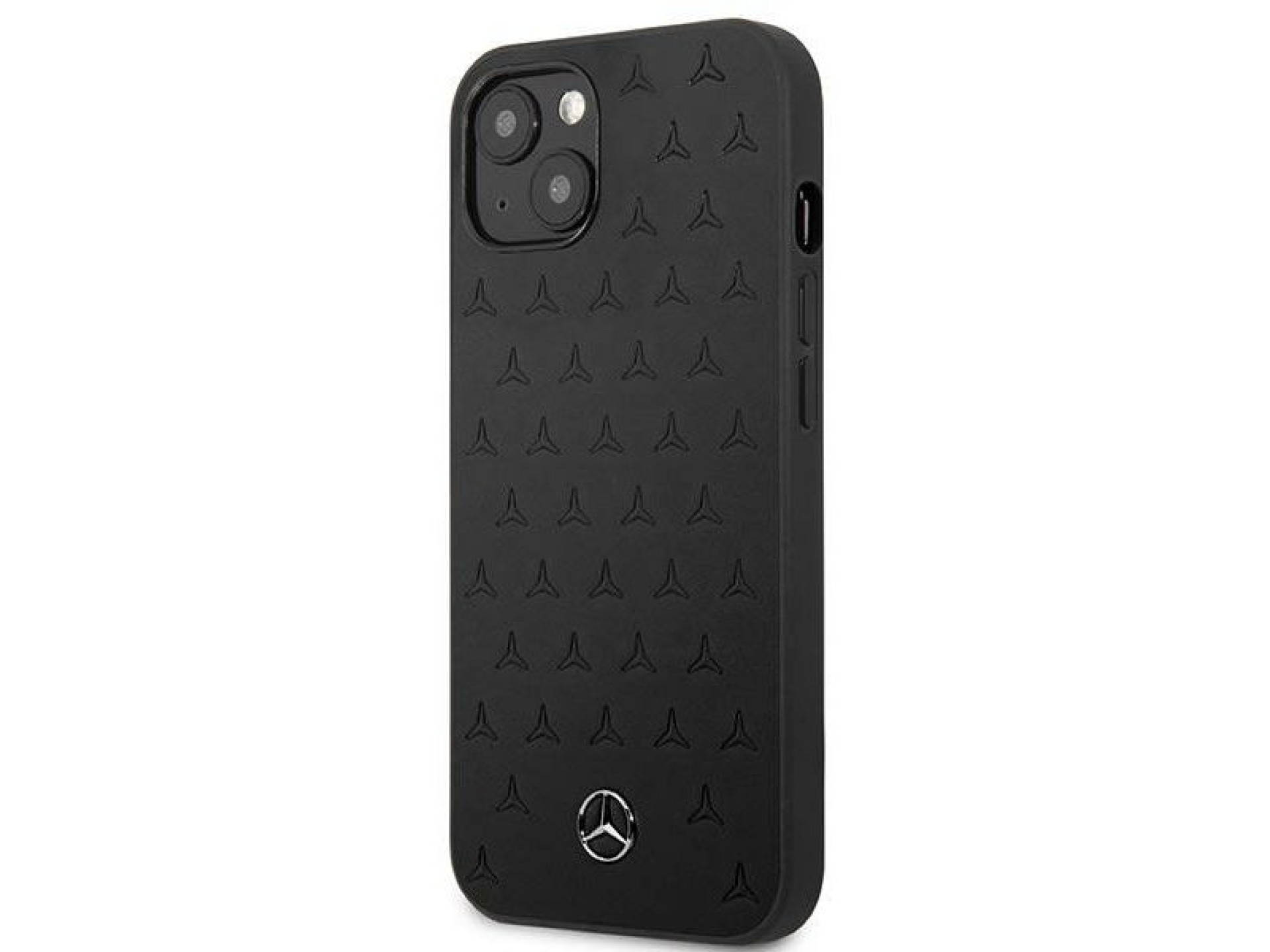 Funda de piel Mercedes con estampado de estrellas para iPhone 13 mini - Negra