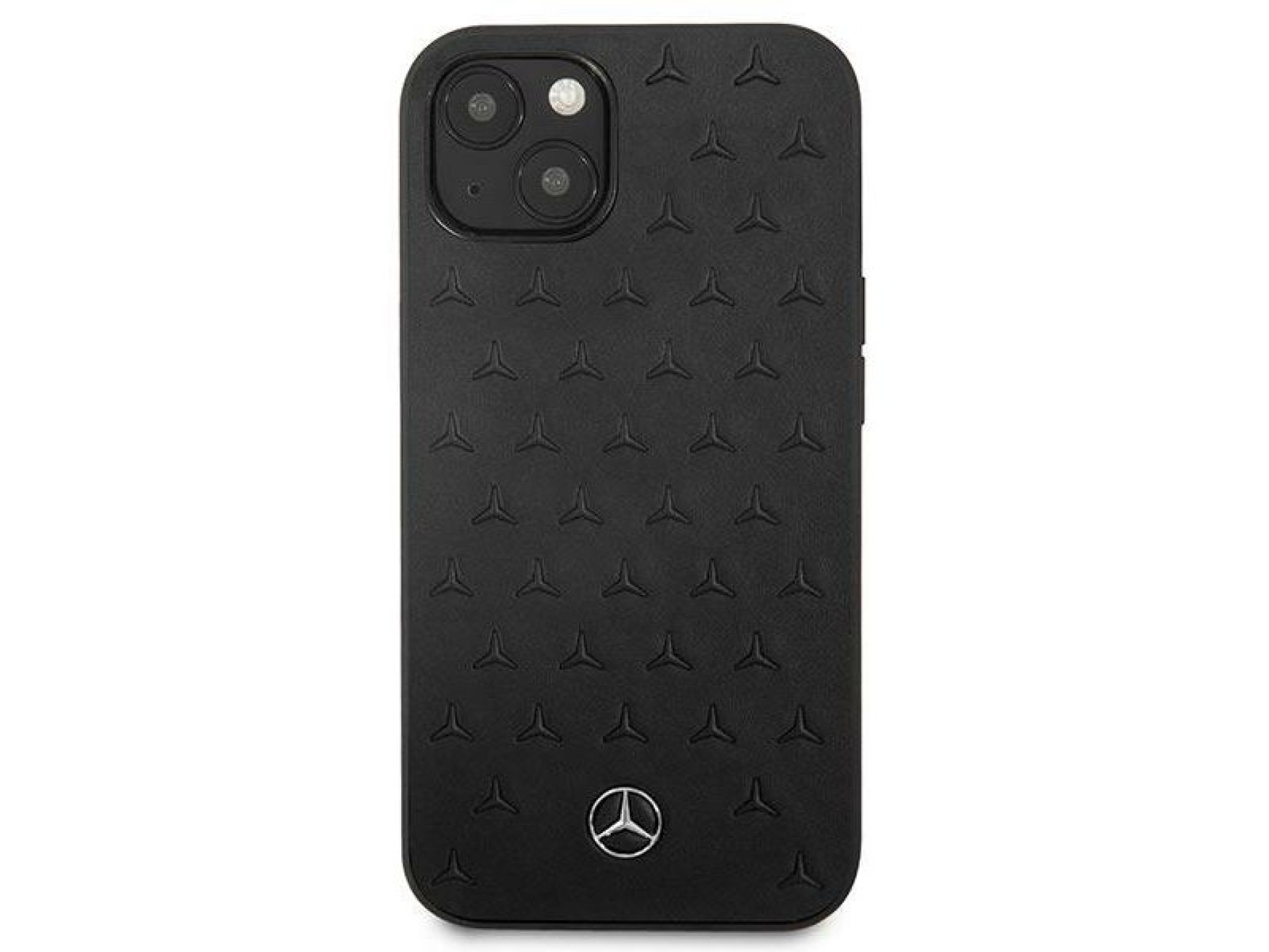 Funda de piel Mercedes con estampado de estrellas para iPhone 13 mini - Negra