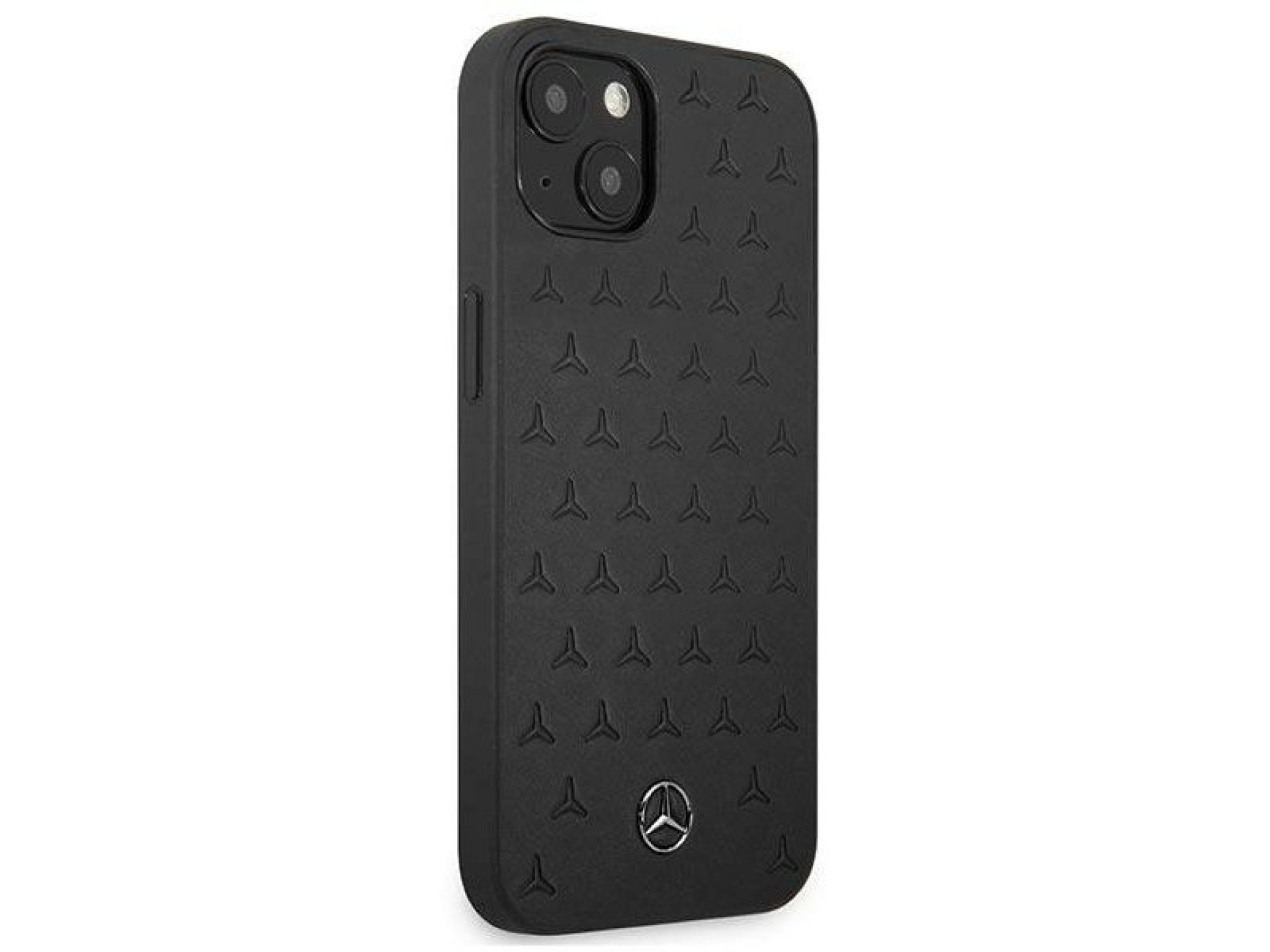Funda de piel Mercedes con estampado de estrellas para iPhone 13 mini - Negra