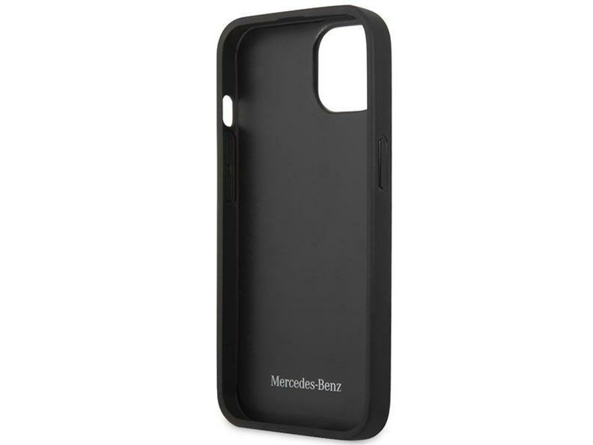 Funda de piel Mercedes con estampado de estrellas para iPhone 13 mini - Negra