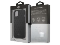 Funda de piel Mercedes con estampado de estrellas para iPhone 13 mini - Negra Funda de piel Mercedes con estampado de estrellas para iPhone 13 mini - Negra