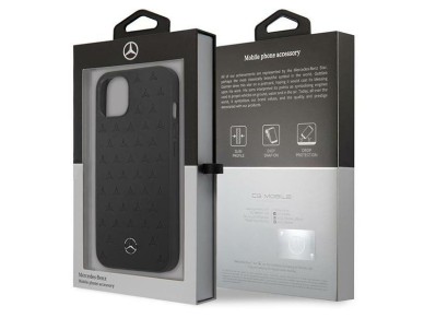Mercedes Leather Stars Pattern Case for iPhone 13 mini - Black Mercedes Leather Stars Pattern Case for iPhone 13 mini - Black