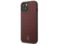 Mercedes Leather Stars Pattern Case for iPhone 13 mini - Red Mercedes Leather Stars Pattern Case for iPhone 13 mini - Red