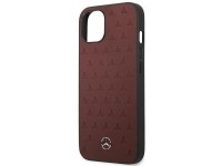 Mercedes Leather Stars Pattern Case for iPhone 13 mini - Red Mercedes Leather Stars Pattern Case for iPhone 13 mini - Red
