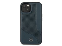 Mercedes Leather Perforated Area Case for iPhone 13 mini - Navy Blue Mercedes Leather Perforated Area Case for iPhone 13 mini - Navy Blue