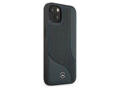 Mercedes Leather Perforated Area Case for iPhone 13 mini - Navy Blue Mercedes Leather Perforated Area Case for iPhone 13 mini - Navy Blue