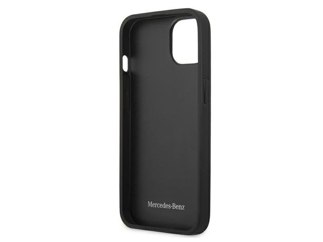 Mercedes Leather Perforated Area Case for iPhone 13 mini - Navy Blue