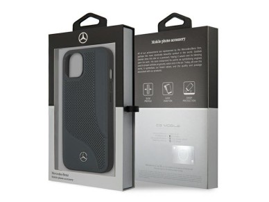 Mercedes Leather Perforated Area Case for iPhone 13 mini - Navy Blue Mercedes Leather Perforated Area Case for iPhone 13 mini - Navy Blue