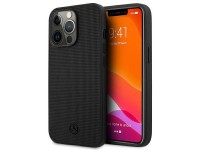 Capa Mercedes em couro com detalhes em metal e logo para iPhone 13 Pro / iPhone 13 - Preta Capa Mercedes em couro com detalhes em metal e logo para iPhone 13 Pro / iPhone 13 - Preta