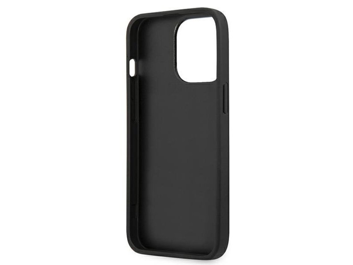 Capa Karl Lagerfeld Saffiano Karl&Choupette para iPhone 13 Pro / 13 - Preta