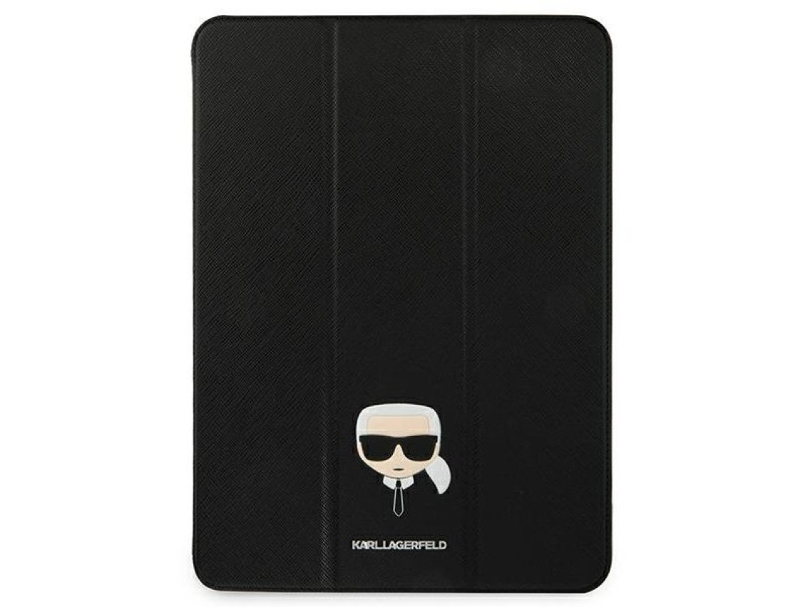 Capa para iPad Pro 11" Karl Lagerfeld Saffiano Karl Head Book - Preta