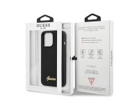 Guess GUHMP13LLSLMGBK iPhone 13 Pro / 13 6.1" black/black hardcase Silicone Script Gold Logo MagSafe Guess GUHMP13LLSLMGBK iPhone 13 Pro / 13 6.1" black/black hardcase Silicone Script Gold Logo MagSafe