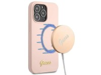 Capa rígida de silicone com logotipo dourado e MagSafe para iPhone 13 Pro / 13 de 6,1" rosa claro/ro Capa rígida de silicone com logotipo dourado e MagSafe para iPhone 13 Pro / 13 de 6,1" rosa claro/ro