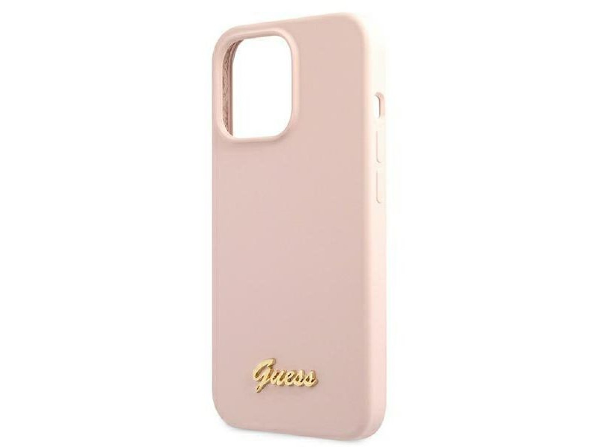 Capa rígida de silicone com logotipo dourado e MagSafe para iPhone 13 Pro / 13 de 6,1