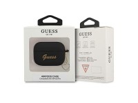 Capa para AirPods Pro Guess GUAPLSCHSK, preta/preta, em silicone, com pingente de coração. Capa para AirPods Pro Guess GUAPLSCHSK, preta/preta, em silicone, com pingente de coração.