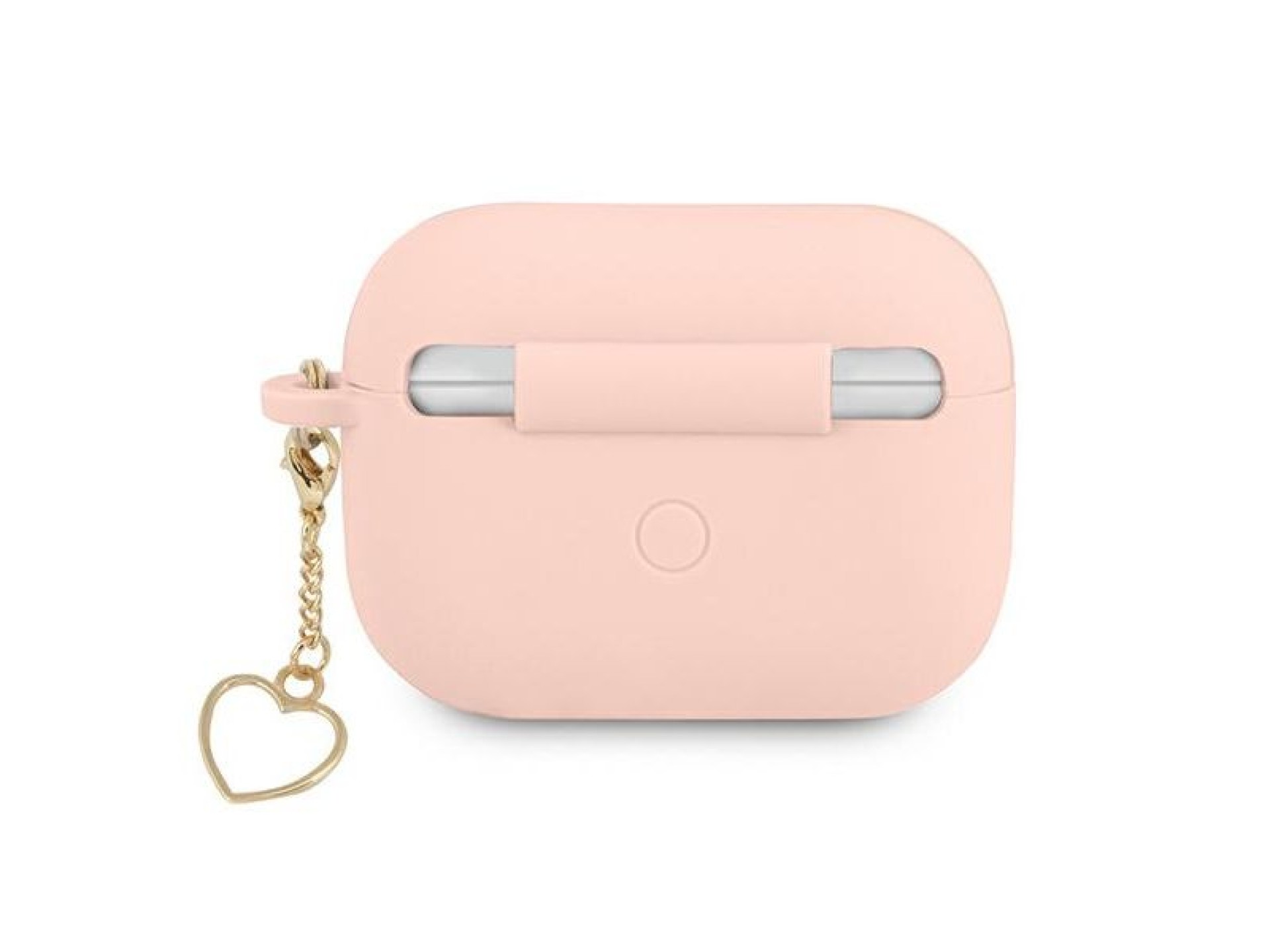 Capa para AirPods Pro Guess GUAPLSCHSP rosa/rosa com pingente de coração em silicone