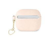 Guess GUA3LSCHSP AirPods 3 cover pink/pink Silicone Charm Heart Collection
