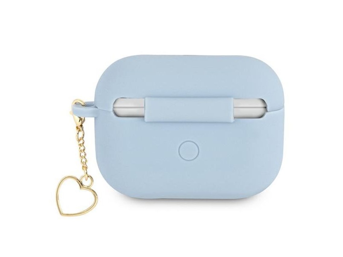 Guess GUAPLSCHSB AirPods Pro cover blue/blue Silicone Charm Heart Collection