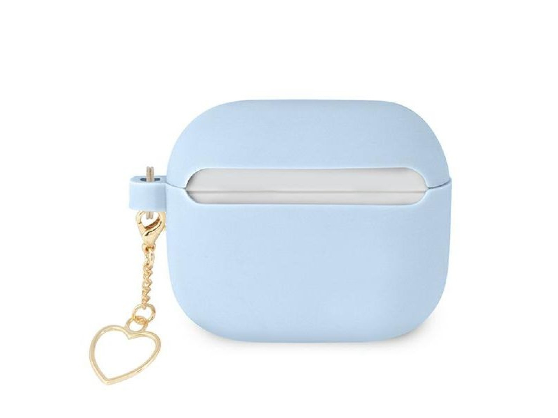 Guess GUA3LSCHSB AirPods 3 cover blue/blue Silicone Charm Heart Collection