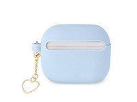 Guess GUA3LSCHSB AirPods 3 cover blue/blue Silicone Charm Heart Collection Guess GUA3LSCHSB AirPods 3 cover blue/blue Silicone Charm Heart Collection