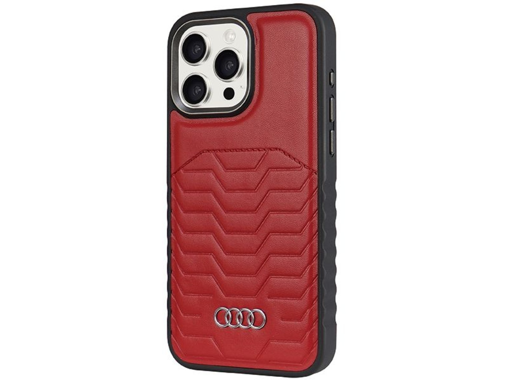 Audi Synthetic Leather case with MagSafe for iPhone 14 Pro Max - red