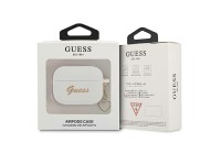 Capa Guess GUAPLSCHSH para AirPods Pro, branca/branca, em silicone, com pingente de coração. Capa Guess GUAPLSCHSH para AirPods Pro, branca/branca, em silicone, com pingente de coração.