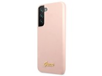 Guess GUHCS22MLSLMGPP S22+ S906 pink/pink hardcase Silicone Script Metal Logo Guess GUHCS22MLSLMGPP S22+ S906 pink/pink hardcase Silicone Script Metal Logo