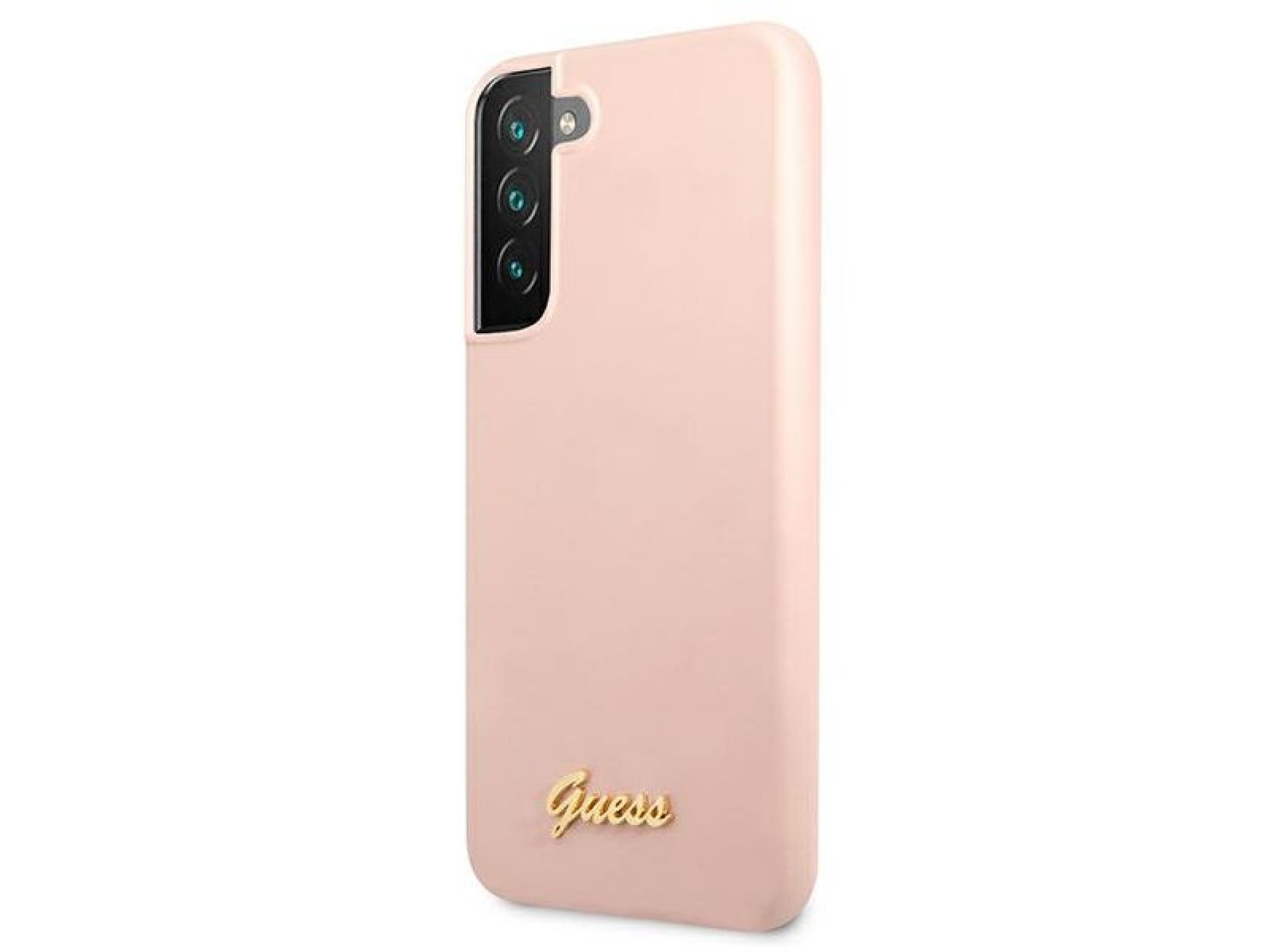 Guess GUHCS22MLSLMGPP S22+ S906 pink/pink hardcase Silicone Script Metal Logo