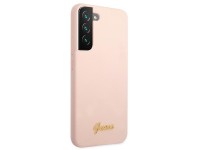 Guess GUHCS22MLSLMGPP S22+ S906 pink/pink hardcase Silicone Script Metal Logo Guess GUHCS22MLSLMGPP S22+ S906 pink/pink hardcase Silicone Script Metal Logo