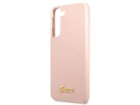 Guess GUHCS22MLSLMGPP S22+ S906 pink/pink hardcase Silicone Script Metal Logo Guess GUHCS22MLSLMGPP S22+ S906 pink/pink hardcase Silicone Script Metal Logo
