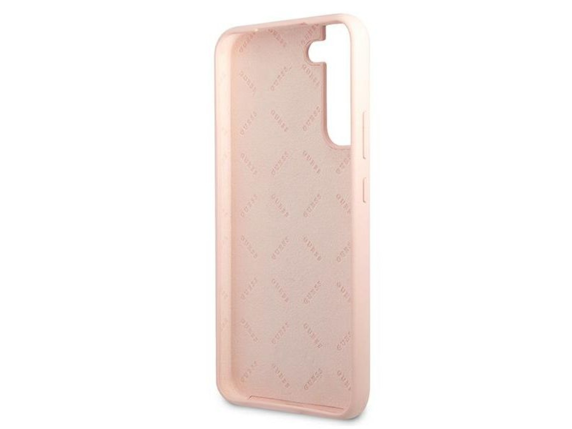 Guess GUHCS22MLSLMGPP S22+ S906 pink/pink hardcase Silicone Script Metal Logo