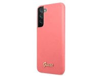 Guess GUHCS22MLSLMGFU S22+ S906 fuchsia/fuchsia hardcase Silicone Script Metal Logo Guess GUHCS22MLSLMGFU S22+ S906 fuchsia/fuchsia hardcase Silicone Script Metal Logo