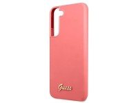 Guess GUHCS22MLSLMGFU S22+ S906 fuchsia/fuchsia hardcase Silicone Script Metal Logo Guess GUHCS22MLSLMGFU S22+ S906 fuchsia/fuchsia hardcase Silicone Script Metal Logo