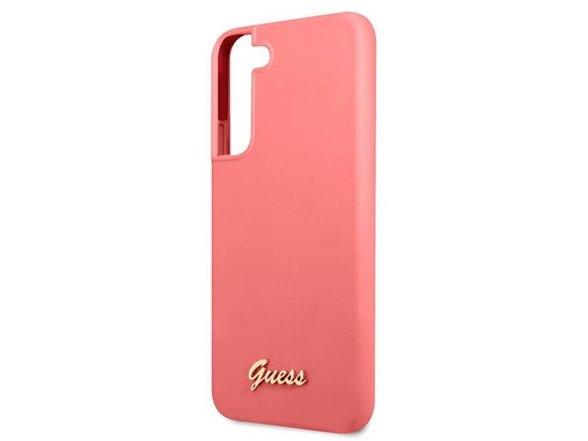 Guess GUHCS22MLSLMGFU S22+ S906 fuchsia/fuchsia hardcase Silicone Script Metal Logo