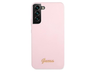 Guess GUHCS22MLSLMGLA S22+ S906 lavender/lavender hardcase Silicone Script Metal Logo Guess GUHCS22MLSLMGLA S22+ S906 lavender/lavender hardcase Silicone Script Metal Logo