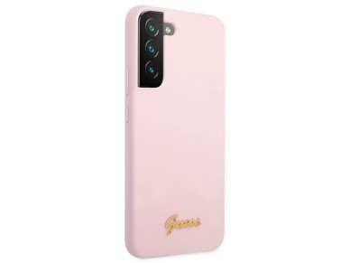 Guess GUHCS22MLSLMGLA S22+ S906 lavender/lavender hardcase Silicone Script Metal Logo Guess GUHCS22MLSLMGLA S22+ S906 lavender/lavender hardcase Silicone Script Metal Logo