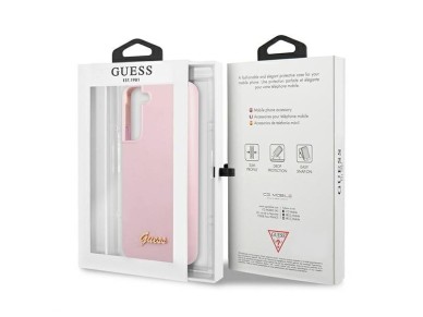 Guess GUHCS22MLSLMGLA S22+ S906 lavender/lavender hardcase Silicone Script Metal Logo Guess GUHCS22MLSLMGLA S22+ S906 lavender/lavender hardcase Silicone Script Metal Logo