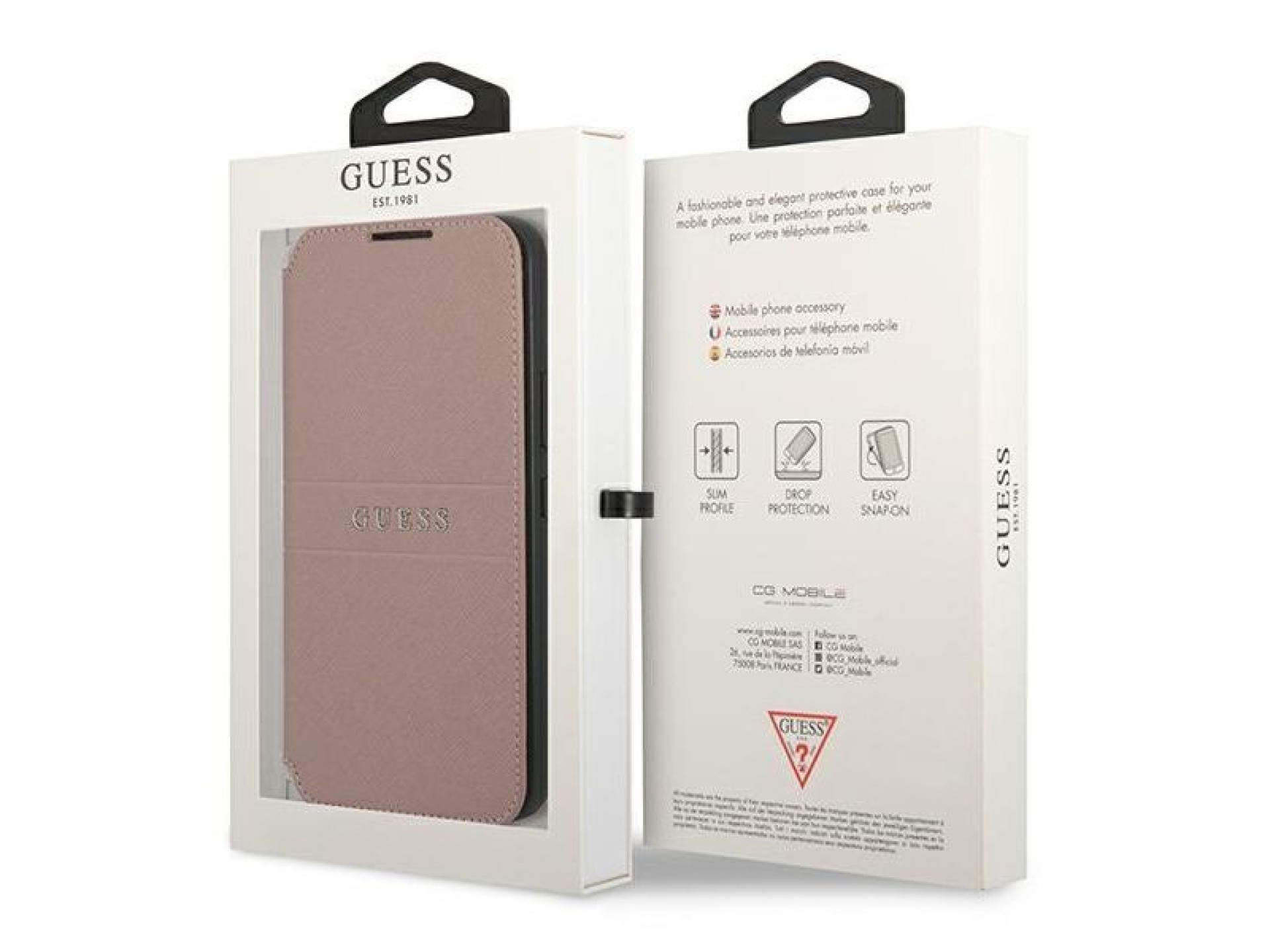 Guess GUBKS22MPSASBPI S22+ S906 pink/pink book Saffiano Stripes